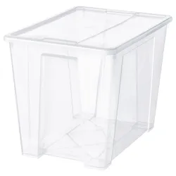 IKEA SAMLA (994.407.74) контейнер з кришкою, прозорий