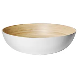 IKEA RUNDLIG (102.348.62) Миска, бамбук білий, білий