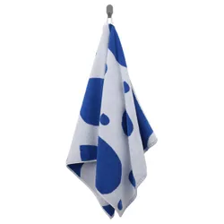IKEA BERGVATTNET(505.977.90) рушник для ванни, синій/білий