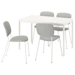 IKEA VIHALS / VIHALS(195.899.57) Стіл та 4 стільці, білий/білий бежевий