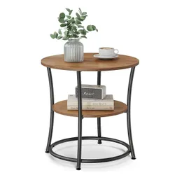 Круглий кавовий столик два-горіховий горіх