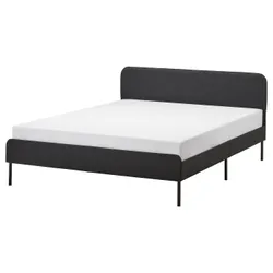 IKEA SLATTUM(005.712.45) м'який каркас ліжка, Vissle темно-сірий