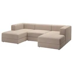IKEA JÄTTEBO(294.713.87) Диван 3,5-місний модуль з шезлонгом, Підлокітник Samsala/сірий/бежевий