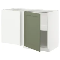 IKEA METOD(195.179.46) Кутовий шафа з полицею, Biały/axstad gria -green