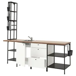 IKEA ENHET (993.381.87) кухня, антрацит / білий