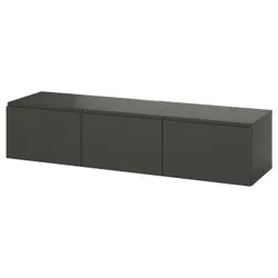 IKEA BESTÅ(495.078.99) Тумба під ТВ з дверцятами, темно-сірий/Västerviken темно-сірий