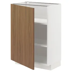 IKEA METOD(295.189.12) підлогова шафа/полиці, білий/Тісторп імітація коричневого горіха