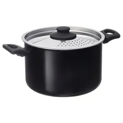 IKEA HEMLAGAD(205.809.08) горщик з кришкою, Покриття, яке запобігає дотриманню чорного