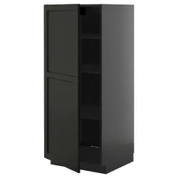 IKEA METOD(595.888.85) Високі шафи/полиці, Чорноззюр/Лерхіттан забарвлюється чорним кольором