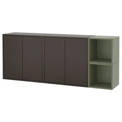 IKEA EKET(195.216.65) комбінація навісної шафи, темно-сірий/сіро-зелений