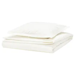IKEA HAMPFLOCKEL(706.063.88) підодіяльник і наволочка, білий