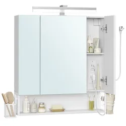 Шафа для ванної кімнати з дзеркалом із трьох частин