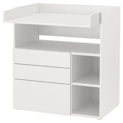 IKEA SMÅSTAD(295.828.56) СТОЛЬНИЙ СТАЛЬ, Білий білий/з 3 ящиками