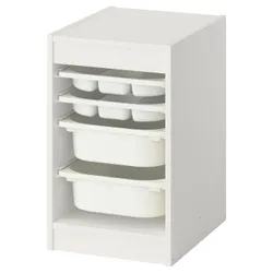 IKEA TROFAST(395.732.48) Полиця з контейнерами/лотками, білий/білий