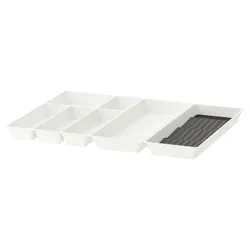 IKEA UPPDATERA(295.010.68) Лоток для столових приборів+новий, білий/антрацит