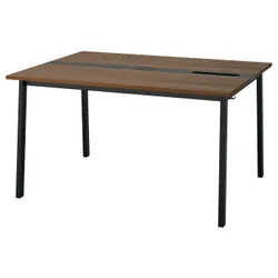 IKEA MITTZON(395.334.22) Конференц-стіл, шпон горіха/чорний