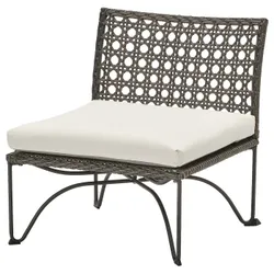 IKEA JUTHOLMEN(695.782.25) садове крісло, темно -сірий/куддарна світло -сірий -рог
