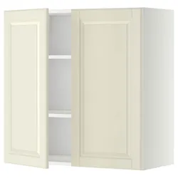 IKEA METOD(694.677.41) навісна шафа з полицями / 2 двер, білий / Bodbyn крем