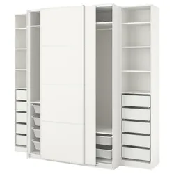 IKEA PAX / MEHAMN(194.331.93) гардероб, 2 сторінки білого кольору