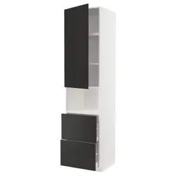 IKEA METOD / MAXIMERA(694.988.27) w шафа на мікродверцята/2 шухляди, білий/матовий антрацит Nickebo
