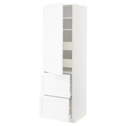 IKEA METOD / MAXIMERA(294.735.60) w sz z pół / 4 szu / drz / 2 fr, Enköping білий/імітація дерева білий