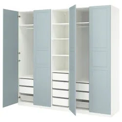 IKEA PAX / FJÄREHALS(395.652.10) Комбінація гардеробу, білий/світло -сірий -блак