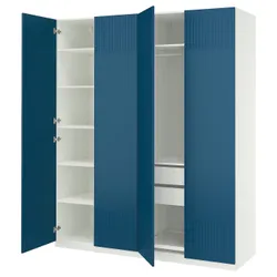 IKEA PAX / FYRUDDEN(495.817.28) Комбінація гардеробу, білий/синій