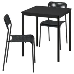IKEA SANDSBERG(296.083.90) Стіл та 2 стільці, Чорний чорний/чорний