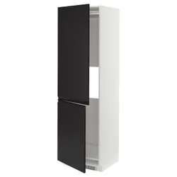 IKEA METOD(894.932.25) шафа висока для холодильника або морозильної камери з 2 ящиками, білий/Upplöv матовий антрацит