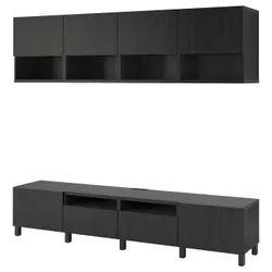 IKEA BESTÅ(694.119.47) тумба під телевізор, чорно-бурий / Lappviken / Stubbarp чорно-бурий
