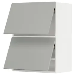 IKEA METOD(295.380.43) Горизонтальна шафа з 2 дверцятами, сенсорне відкривання, білий/Хавсторп світло-сірий