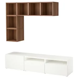 IKEA BESTÅ / EKET(594.908.03) комбінування тумби під телевізор, білий/горіх