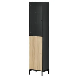 IKEA BOASTAD(505.070.06) висока шафа, чорний/дубовий шпон