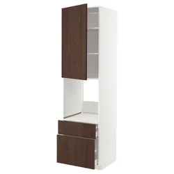 IKEA METOD / MAXIMERA(894.559.97) in sz n pie dr / 2fr / śre / w szu, білий/Сінарп коричневий