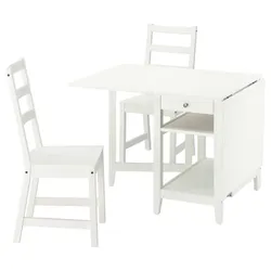 IKEA NÄSINGE / NORDVIKEN(095.969.44) Стіл та 2 стільці, Таблиця з опущеним верхом/білим верхом