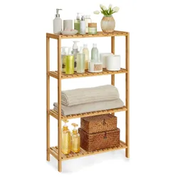 4 -Level Bamboo Книжна шафа 100 см