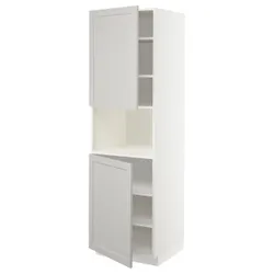 IKEA METOD(994.645.38) шоста висока мікро 2д / пол, білий/Lerhyttan світло-сірий