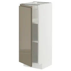IKEA METOD(495.768.83) ST/полиці, білий/Voxtorp Gloss Dark -brown