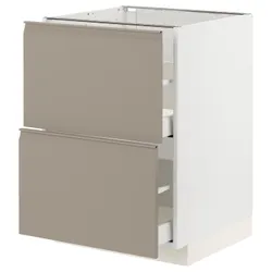 IKEA METOD / MAXIMERA(594.915.53) sz stj 2fr/2w sz, білий/Upplöv матовий темно-бежевий