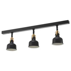 IKEA RANARP (703.963.90) софіт Стельовий, 3 відбивача, чорний