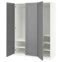 IKEA PAX / GULLABERG(595.630.45) комбінований гардероб, білий/сірий