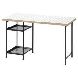 IKEA LAGKAPTEN / SPÄND(995.636.42) стіл, Білий антрацит/чорний