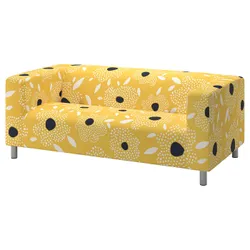 IKEA KLIPPAN(895.777.53) 2-одиночний диван, Tingetorp жовтий/білий/квітковий малюнок
