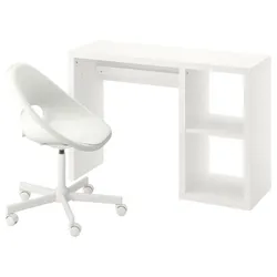 IKEA KALLAX / LOBERGET(495.550.03) стіл і стілець, білий