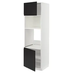 IKEA METOD(694.932.50) Вал високий/мікро 2др/пол, білий/Upplöv матовий антрацит