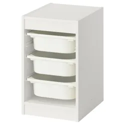 IKEA TROFAST(295.732.20) Полиця з контейнерами, білий/білий