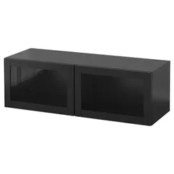 IKEA BESTÅ(194.398.64) комбінування навісних шаф, чорно-коричневий / Сіндвік