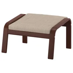 IKEA POÄNG (691.978.48) підставка для ніг, коричневий / Хіларед бежевий