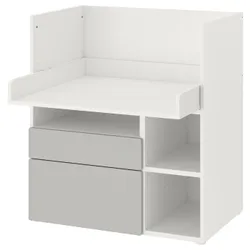 IKEA SMÅSTAD(995.832.25) стіл, Білий сірий/з 2 ящиками