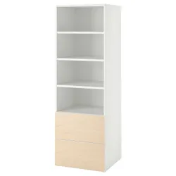 IKEA SMÅSTAD / PLATSA(094.832.87) стійка, біла береза / з 2 ящиками
